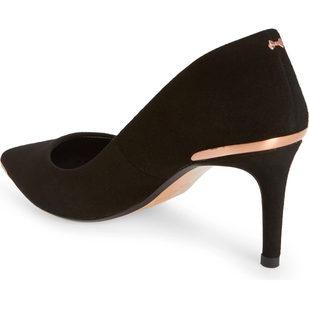 Ted Baker Eriin Black Suede Pump Heel Dress Shoes - Picture 2 of 13